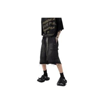 Weles Denim Shorts Unisex Black