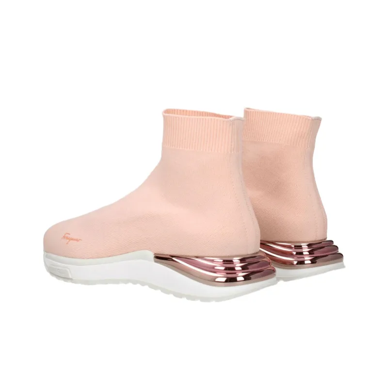 FERRAGAMO High Top Casual Shoes Women's Pink-3