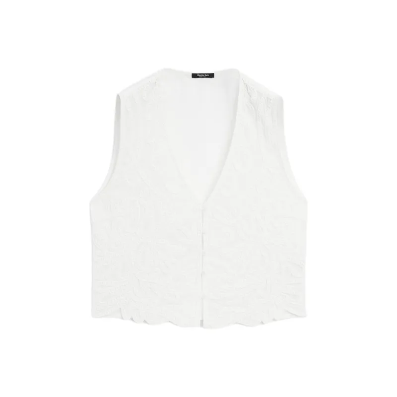 Massimo Dutti Tank Tops Women's White-0