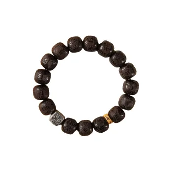 HANCANG Ebony Wooden Bracelets Unisex