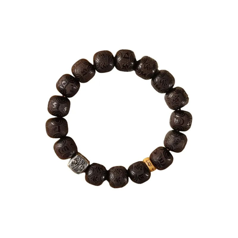 HANCANG Ebony Wooden Bracelets Unisex-0