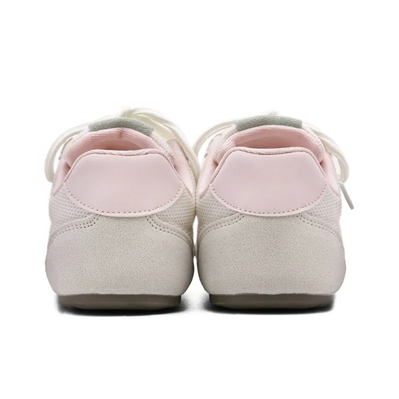 Ordifen Low Top Skateboard Shoes Women's Beige Pink-3