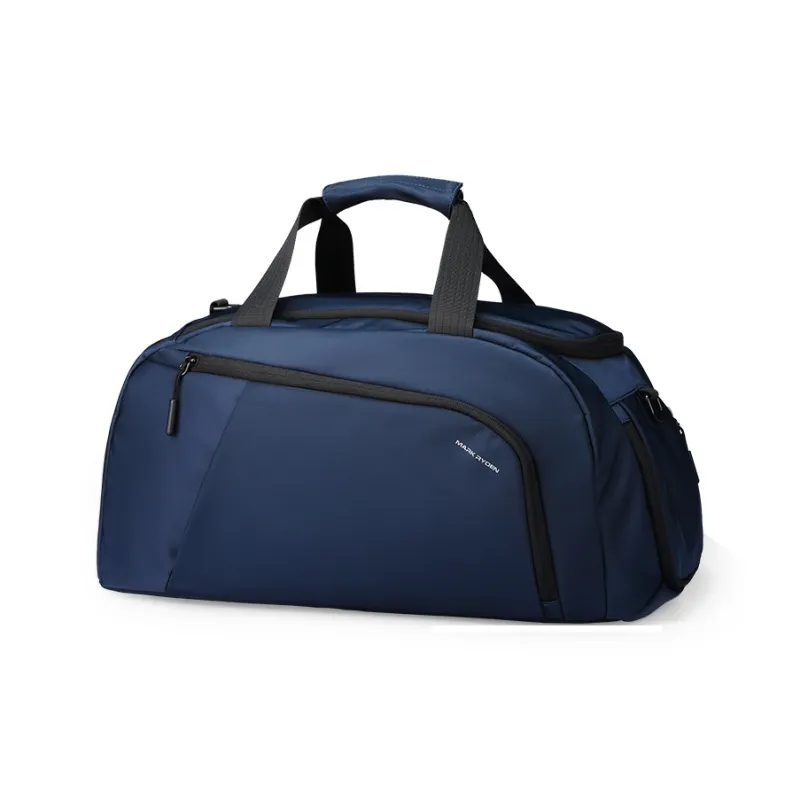MARK RYDEN Nylon With Oxford Gym Bag Unisex Elegant Black/Navy Blue-3
