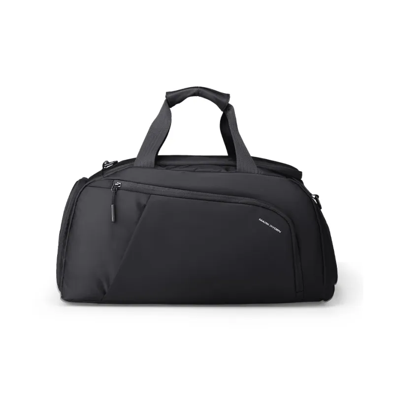 MARK RYDEN Nylon With Oxford Gym Bag Unisex Elegant Black/Navy Blue-1