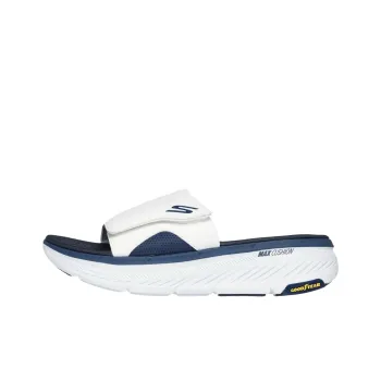 Skechers Max Cushioning Premier 2.0 Rubber Sole Slip Resistant Slide Slippers Men's White Blue