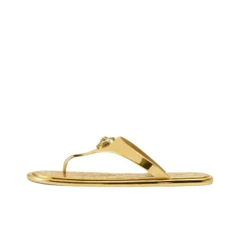 VERSACE Slip Resistant Flip Flops Women's Gold
