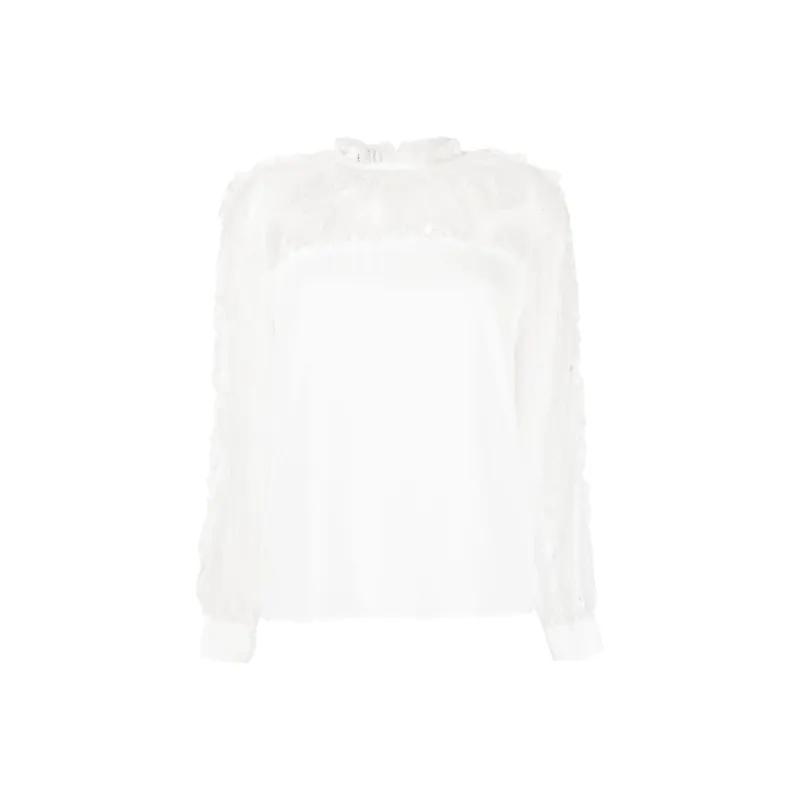 PINKO Chantilly lace Long sleeved Blouse-0