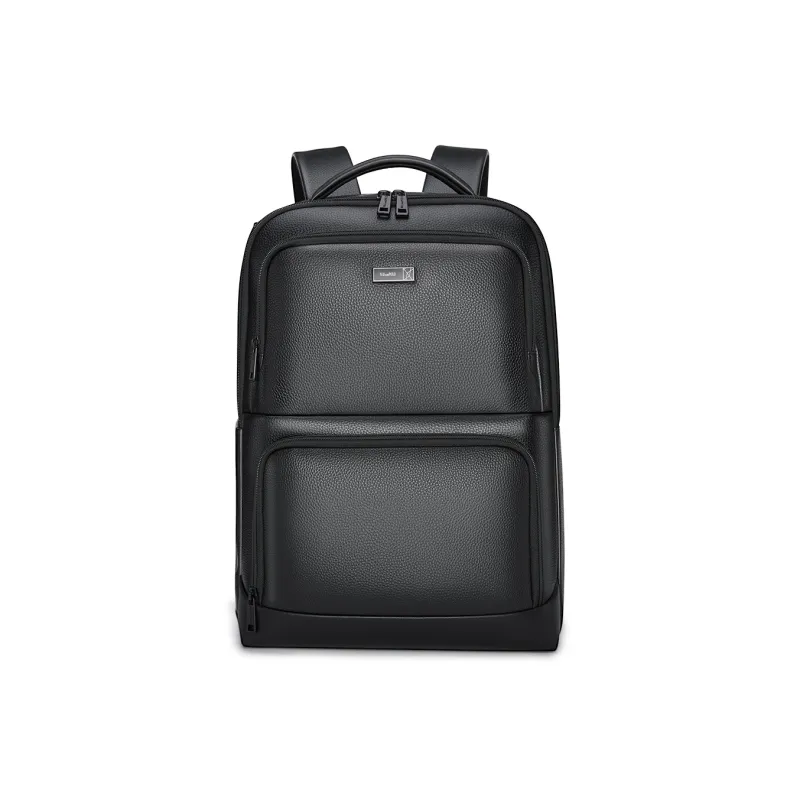 WilliamPOLO Cow Leather Backpack Men's Black-0
