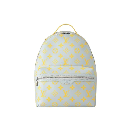 LOUIS VUITTON Discovery Coated Canvas Backpack Men's Gray Green & Yellow