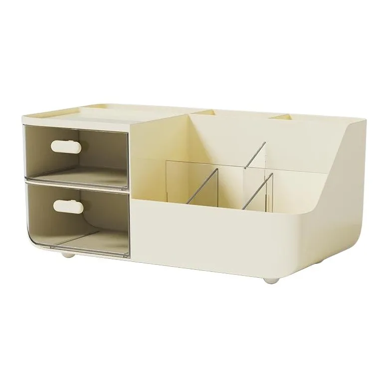 CAIYOUSHU Cosmetics Storage Box, Cosmetics Pen Holder, Students Dormitory Transparent Drawer, Organizing Cosmetics Tool-3