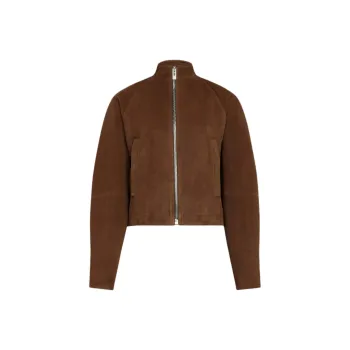 Alaia SS25 Leather Jacket Women's Brown