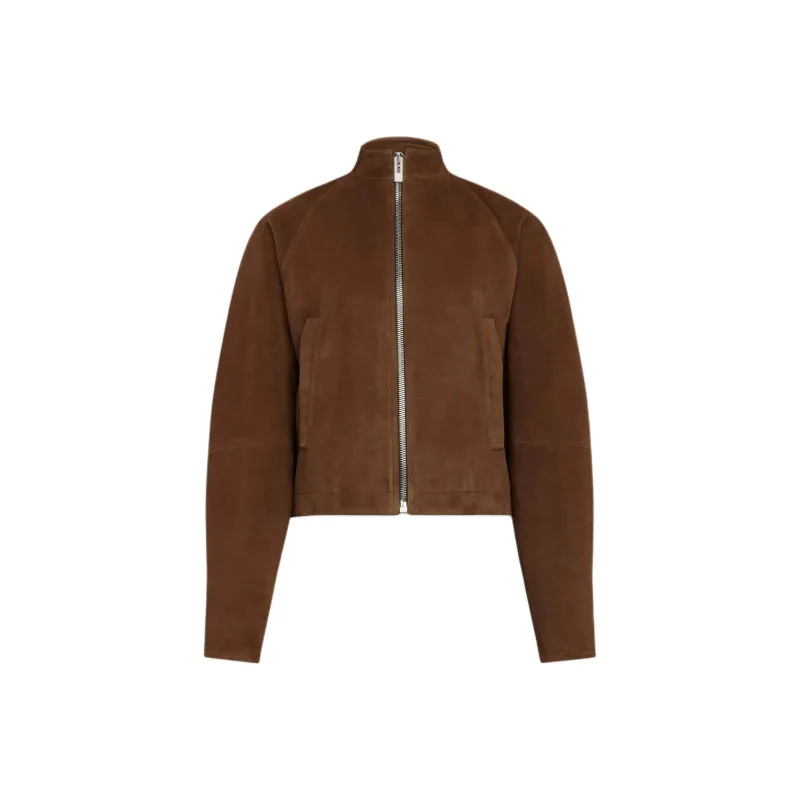 Alaia SS25 Leather Jacket Women's Brown-0