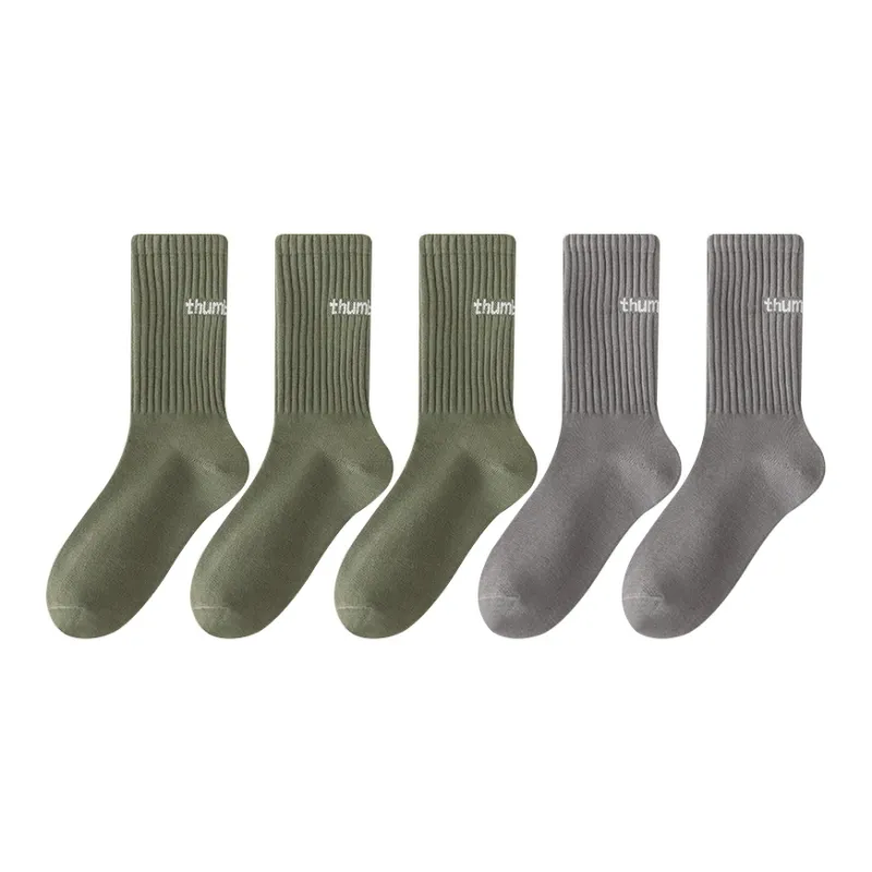 Mulong Family Mid Calf Socks Unisex 5 Pack-108