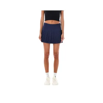 Marine Serre Diamond Jacquard Pleated Mini Skirt