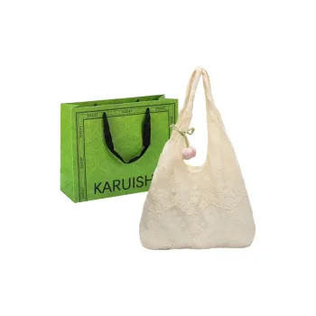 KARUISHA Nylon Fabric Shoulder Bag Women's Pink/Purple/Blue