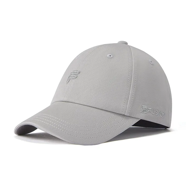 FILA FUSION Cotton Baseball Caps Unisex Blue Mist Gray-0