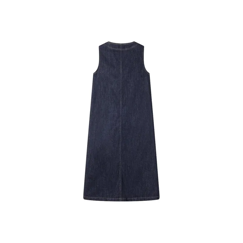 GUAILILUOLI Denim Long Skirt Women's-1