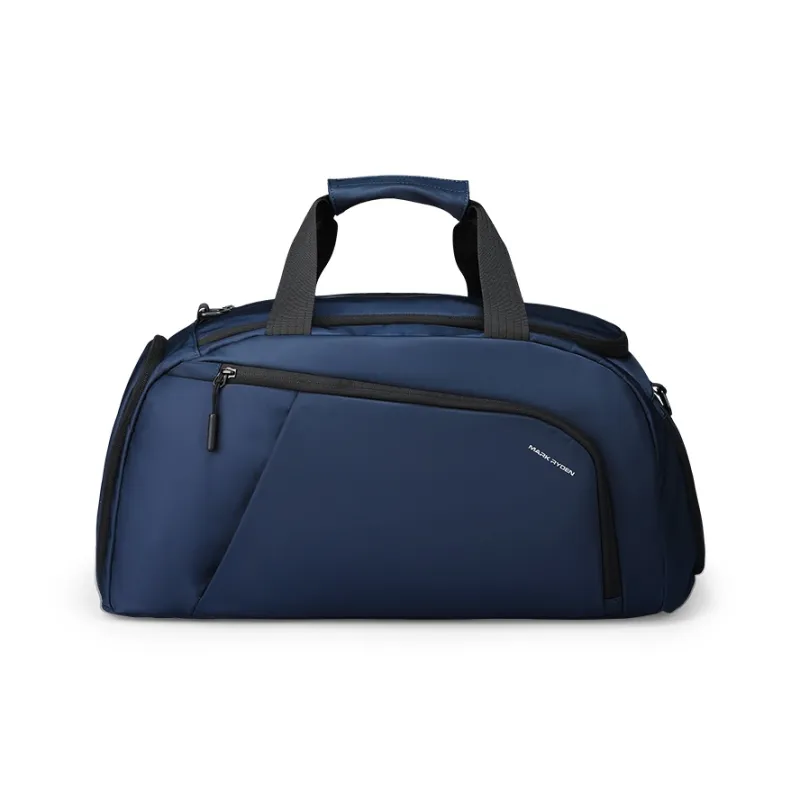 MARK RYDEN Nylon With Oxford Gym Bag Unisex Elegant Black/Navy Blue-4