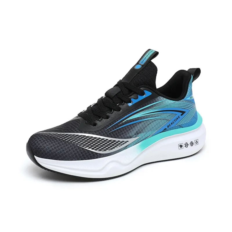 Gaius Durant Non slip, Wear resistant, Impact resistant Low Top Running Shoes Men's Black Lake Blue-1
