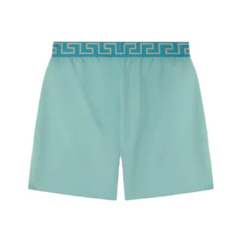 VERSACE SS25 Beach Shorts Men's Jade Sea Blue