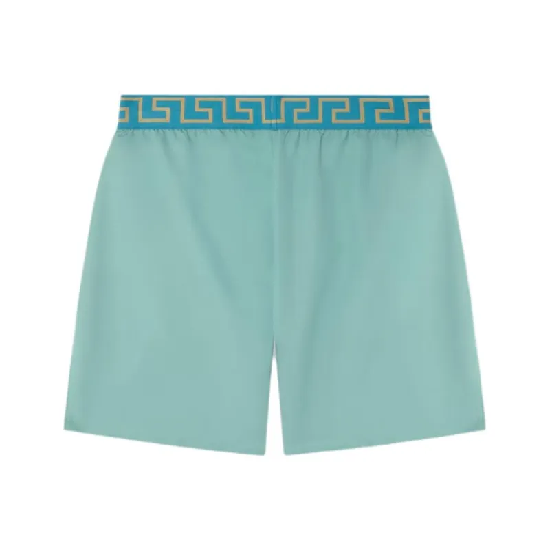 VERSACE SS25 Beach Shorts Men's Jade Sea Blue-0