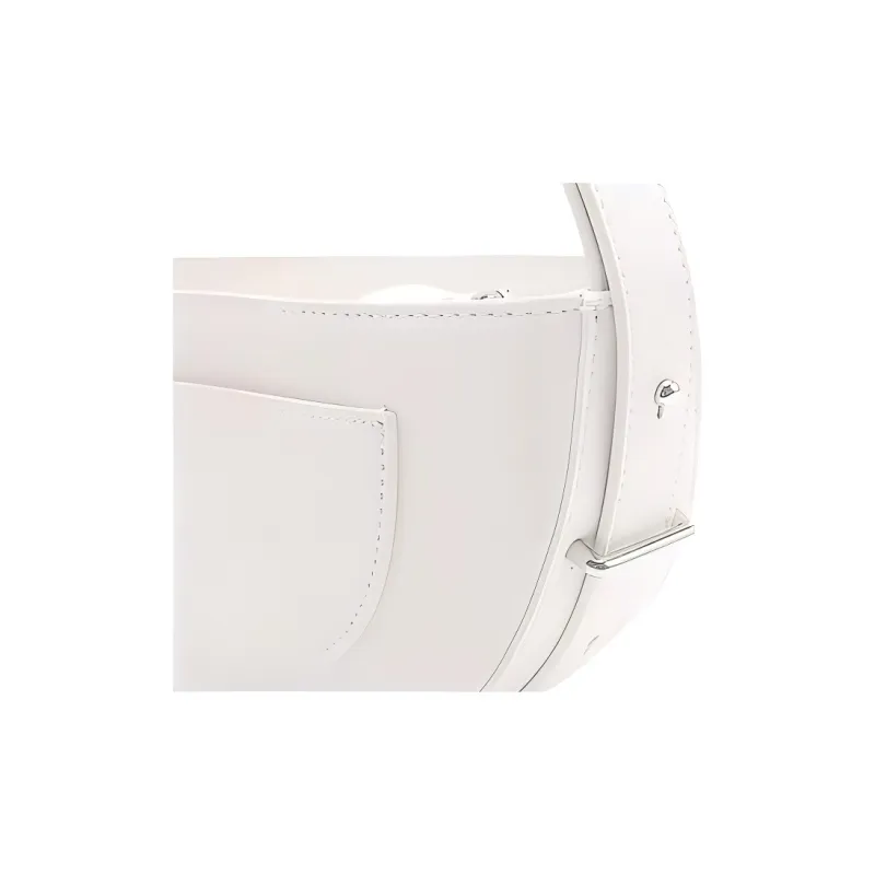 TENNCO Cow Leather Smiley Face Bag, Shoulder Bag, Crossbody Bag, Handbag Trumpets Unisex Future Black/Space White-6