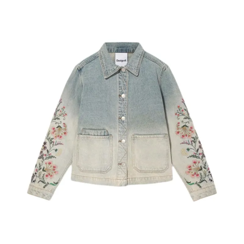 Desigual Denim Jackets Women's Light Denim Blue-0