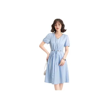 FAWENXIANGZI Short Sleeved Dress Women's