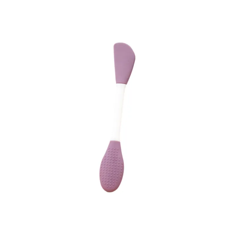 Pleasant Language Silicone Digging Scrapers 2 in 1 Dual Head Non Adhesive Facial Massage Facial Mask Brush-0