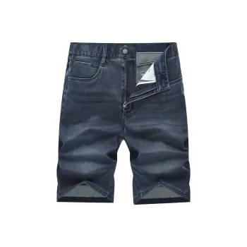 SEPTWOLVES Denim Shorts Unisex Dark Blue