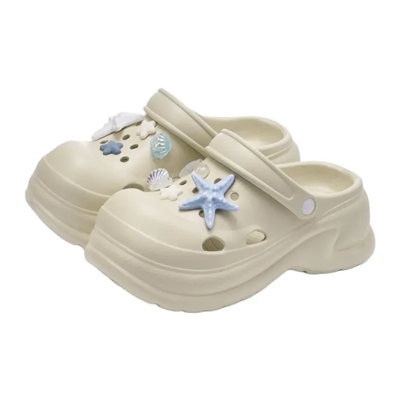 MINISO Summer High Heel Platform Women's Squashy And Bouncy Feeling Cartoon Cute Closed Toe Slippers-7