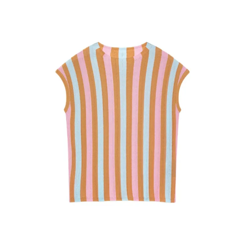 Desigual Knitwear Women's Orange Stripe-0