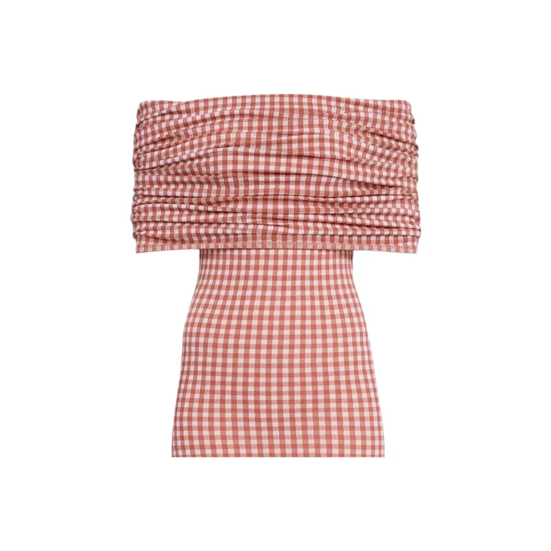 Alaia SS25 Short Sleeved Dress Women's Red-1