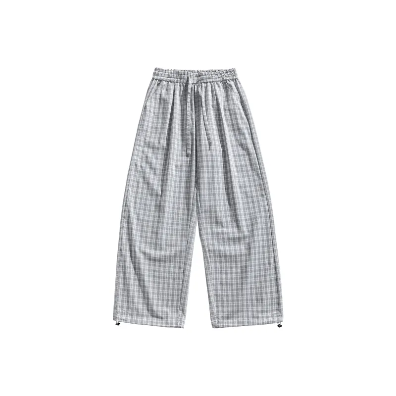 GDRX Casual Pants Unisex Black White Plaid-15