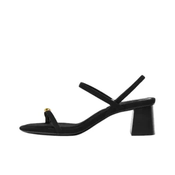 ZARA One Strap Sandals 6cm Women's Black