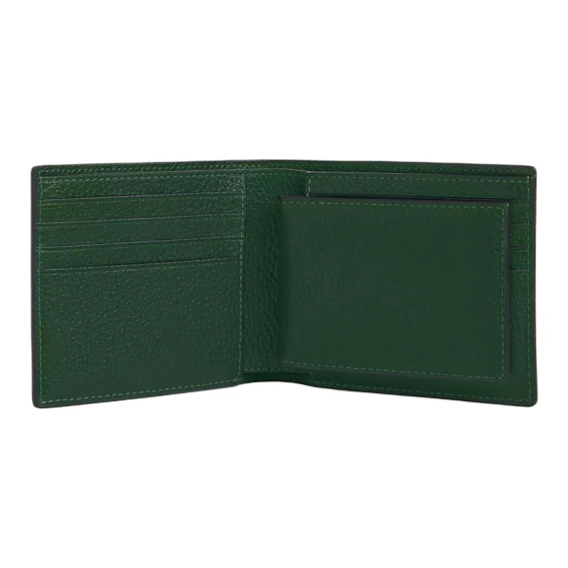 COACH 3 IN 1 Wallet Pebble Leather Wallet Men's Green-1
