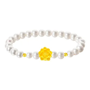 Lao Feng Xiang Pearl Bracelets Women's