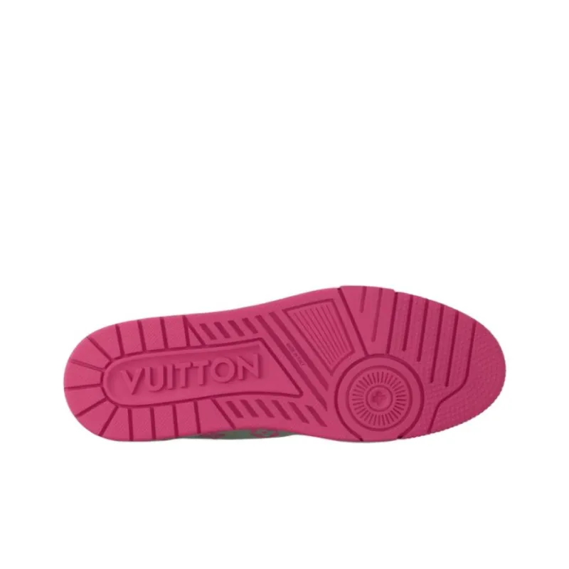 LOUIS VUITTON Trainer Low Top Skateboard Shoes Men's Gray-4