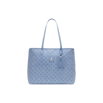 Jordan Cotton Tote Bag, Shopping Bag, Handbag Unisex Light Blue
