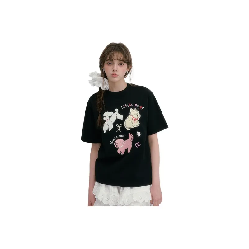 Guuka Hero T Shirts Women's Black-4
