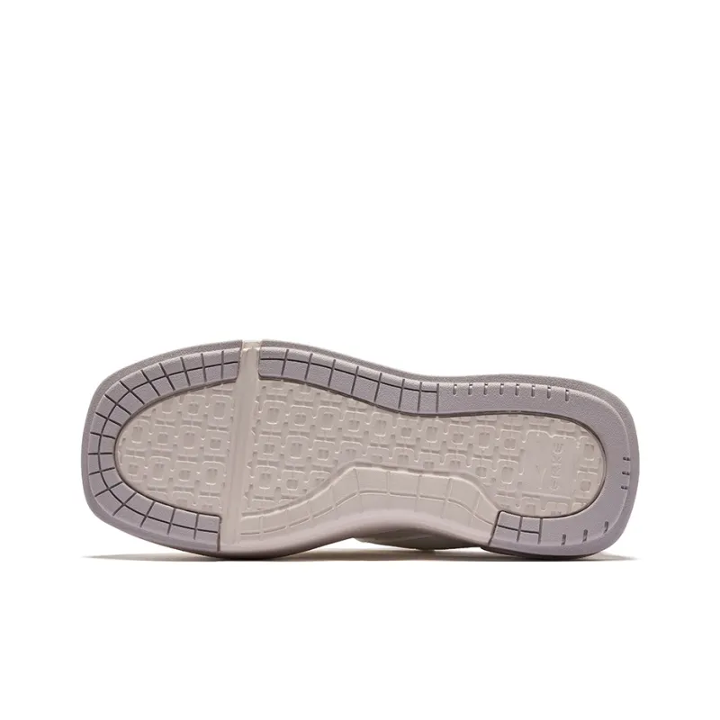 Erke Abrasion Resistant Height Increasing Low Top Skateboard Shoes Women's Microcrystal White Sand Ochre-4