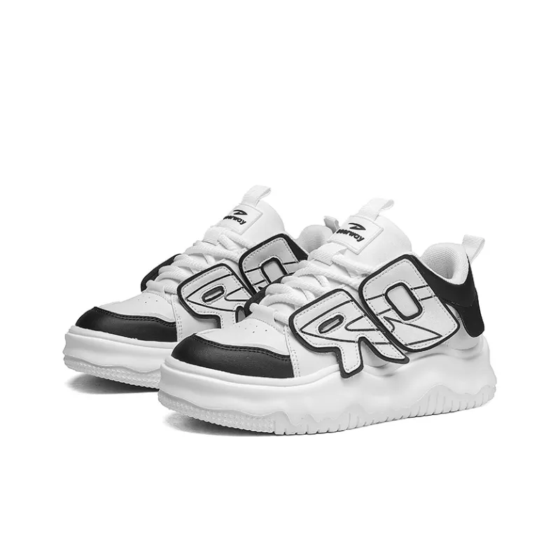 DEERWAY Slip Resistant Height Increasing Low Top Skateboard Shoes Men's-7