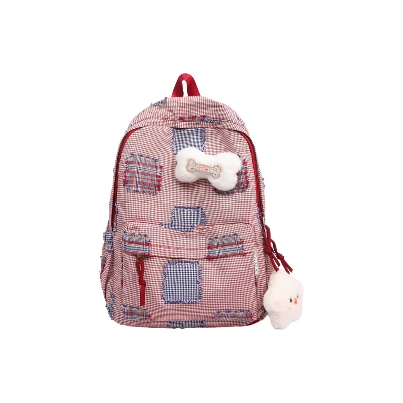 Meow In The Grass Nylon Backpack Tubas Women's Multicolor-6