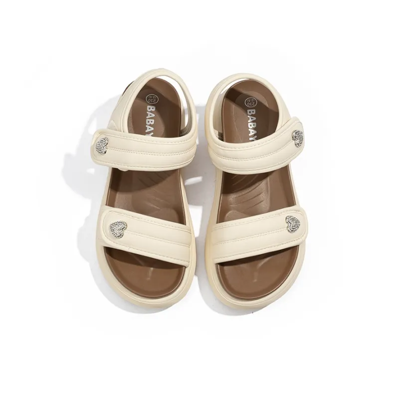 BABAYA KIDS One Strap Sandals Women's Beige-6