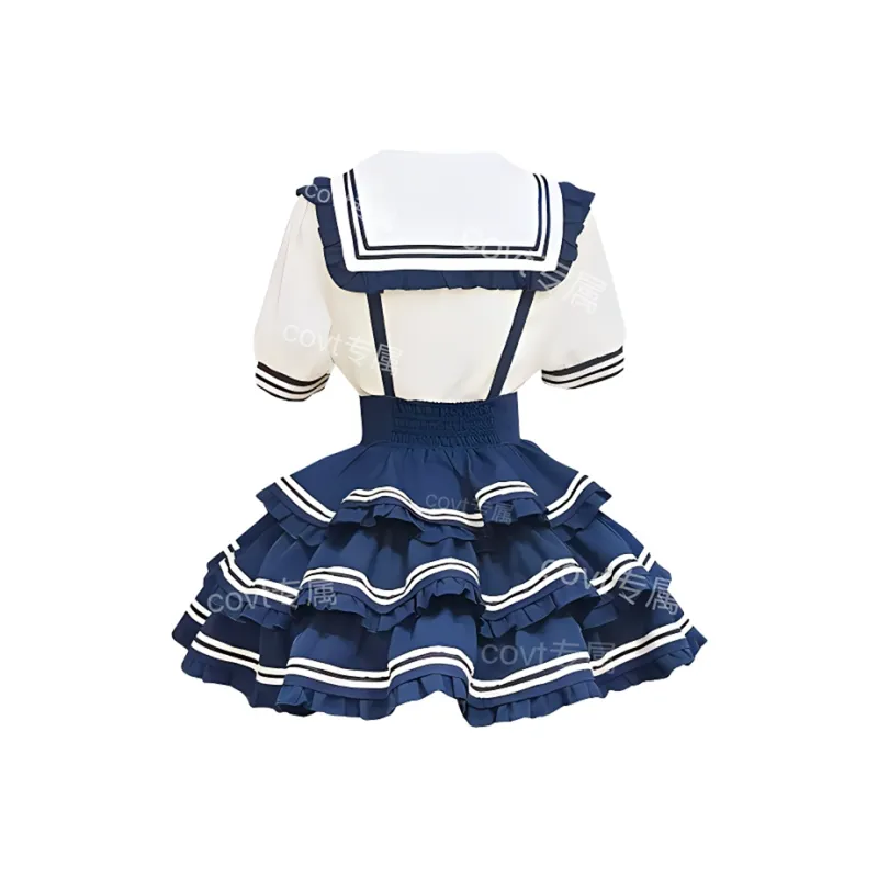 COVT Uniforms Women's Shirt+Suspender Skirt Includes Bow Tie-1