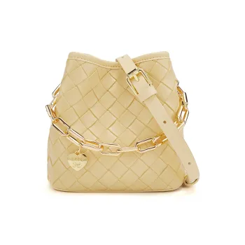 ELLE Synthetic Leather Bucket Bag Handbag Women's Multicolor