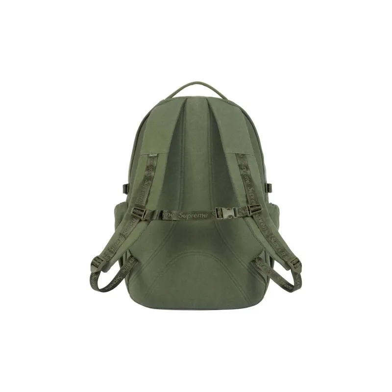 Supreme Cotton Backpack Regular Unisex Olive Green-2