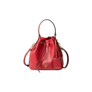 PRADA Leather Handbag Women's Red