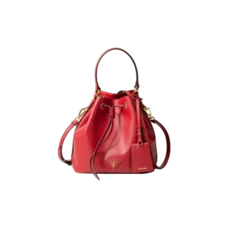 PRADA Leather Handbag Women's Red-0