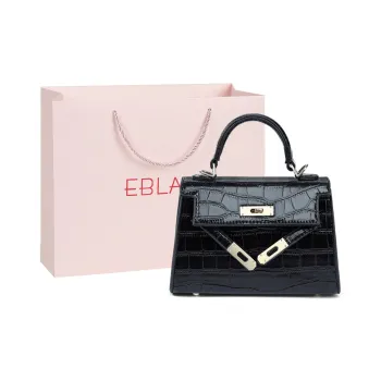 EBLAN Cow Leather Shoulder Bag, Crossbody Bag Regular Women's Black